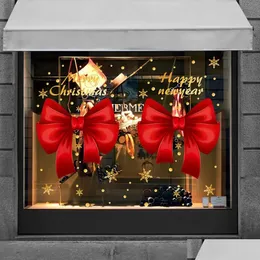 Wall Stickers Christmas Tree Window Static Glass Ambiance Home Decor Holiday Decoration 2024 For Party Drop Delivery Garden Dhusy