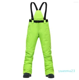 Pantaloni da sci Donna Marche di sci Outdoor 24 Bretelle di alta qualità Pantaloni da uomo Antivento Impermeabile Caldo Inverno Neve Snowboard
