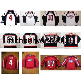 Weng Customize Ohl Windsor Spitfires 저지 남성 여성 어린이 33 John-Scott Dickson 22 Paul Giallonardo 4 Taylor Hall Hockey Jerseys 골키퍼 컷