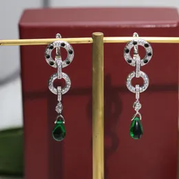 Lyxvarumärkesörhängen Designers Round Studörhängen Lyxiga diamantörhängen Vatten Drop Crystal Pendant Wedding Party Jewerlry