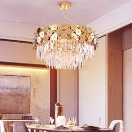 Ljuskronor modern glansig kristall stor ledande ljuskronor belysning vardagsrummet dekor sovrum belysare