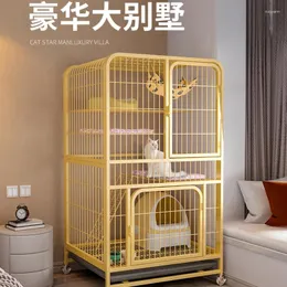 Dog Apparel Cat Cage Home Indoor Nest Litter Box Chamfer Integrated Exclusive For Cats Cattery House Small Apartment