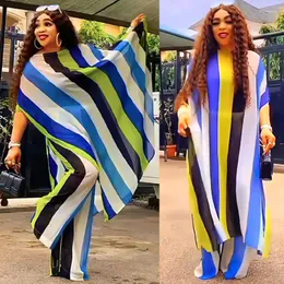 Ethnische Kleidung Afrika Zweiteiler Hosenanzug Frauen Afrikanische Kleider Party Dashiki Sommer Chiffon Langes Maxikleid 2 Outfits
