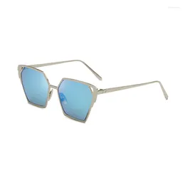 Sunglasses Oversized Women Men Metal Square Sun Glasses Brown Black Pink Lens Shades UV400 Ladies Goggles Low Price