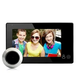 Campainhas 4.3 "HD Porta Peephole Viewer 145 Graus Grande Angular Digital Smart Campainha TFT Color Door Eye 2MP Home Security Camera Monitor YQ231111