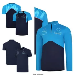 2023 Season F1 MS-BZ Team Hoodie T-shirt New Short-sleeved Drivers With The Same Racing Suit Mens Custom Quick-drying Clothes