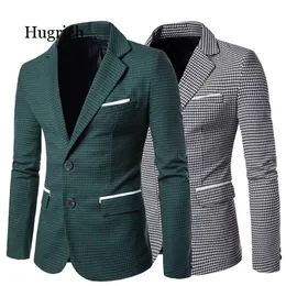 Mens Suits Blazers Fashion Plaid Men Blazer Modern Two Button Wedding Coat Coat Formal Slim Fit Veste Costume Business Casual Suit Jacket 231110