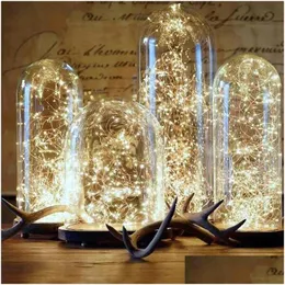Juldekorationer 1m 2m 5m 10 m koppartråd LED -stränglampor för hem Nyårsdekoration Navidad Drop Delivery Garden Festive P DHPCW
