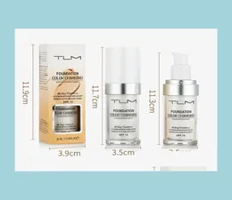 الأساس TLM 30ML MAGINAL COLL تغيير السائل الأساس الأساس قاعدة عارية الوجه خافي خوف طويل الدائم لون البشرة 3pcs Drop Del787832