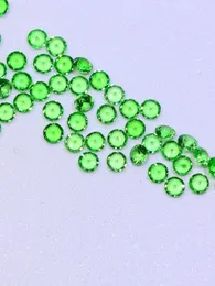 Pierres précieuses en vrac, vente en gros, Tsavorite naturelle de haute qualité, pierre précieuse ronde brillante de 1.0mm pour la fabrication de bijoux, vente en gros