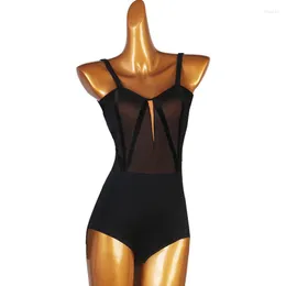 Stage Wear 2023 Latin Dance Tops Jumpsuit Sexy Hosenträger Standard Backless Modern Yoga Kleidung Gym Suits