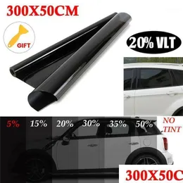 Car Sunshade 300Cmx50Cm Black Window Foils Tint Tinting Film Roll Home Glass Summer Solar Uv Protector Sticker Films1 Drop Delivery Dhlev