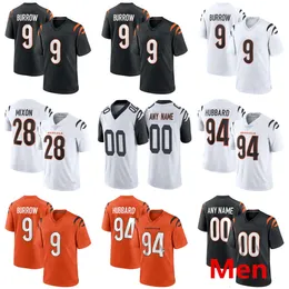 Piłkarskie koszulki Cincinnati''bengals''Custom 9 Joe Burrow 1 Ja'marr Chase 28 Joe Mixon 22 Chidobe Awuzie 2 Evan McPherson 85 Tee Higgins 94 Sam Hubbard 29 Taylor-Britt