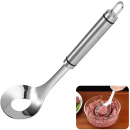 Meat Poultry Tools Stainless Steel Meatball Spoon Maker Scoop Non-Stick Long Handle Diy Kitchen Accessories Meat Potry Tools