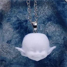 Pendant Necklaces Handmade Angel Face Resin Nekclace Baby Head Chain Necklace Fashion Jewelry Gifts For Women Girls