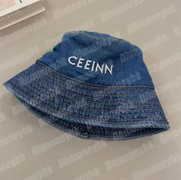 Mektup Embroid Kadın Kova Şapkaları Tasarımcı Erkek Kapaklar Denim Cap Mavi Siyah Kovboy Bonnetler Kadın Tasarımcılar Kova Şapkası Balıkçı Fedora Büyük Brim Sunhat Chapeau