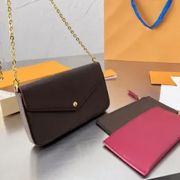 Women Counder Bag Crossbody Felicie Pochette Loster Counter Counter Designer 3 in 1 Flap Bage Sheipper Wallets Presal Base