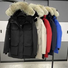 Herren Daunenparkas Designer Gänsejacke Winteroberteil Herren Damenmode Parka Wasserdichter, winddichter Premium-Stoff Dicker Cape-Gürtel Warme Jacken U1y7