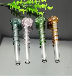 Rökande rör mini Hookah Glass Bongs Färgglad metallform PAN SILK GLASS SKELETON RACK POT
