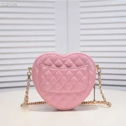 cross body bag Woman love purse Chain Crossbody Bag Designer Handbag Leather Shoulder wallet Brands Mini Heart Love With Gold Sling 17CM Cheap L