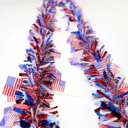 Nowością przedmioty Ameryka Niepodległość Dzień Deklaracja amerykańskiej flagi blichtu girland baner 4 lipca zaopatrzenie w domowe mu ścianę dekorację Z0411