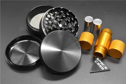 TOP Quality Hard Top 63mm space case herb herbal grinder crusher 4 parts tobacco grinders and pollen press combo set