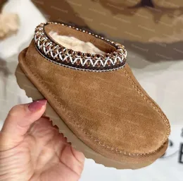 Tasman tofflor barn stövlar småbarn australien snö boot designer barn vinter klassisk ultra mini barn päls baby tossor skor uggsity 602ess