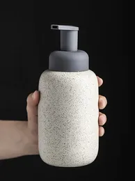 Liquid Soap Dispenser Bathroom Ceramic Mousse DispenserPressing Foam BottleBubble Dispenserchina Porcelain Shower Gel Bottle For Kitchen 360ml 230411