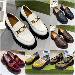 Horsebit Loafers Designer Platform Shoes Women Lug Sole Loafer Stars Bee Embroidere Sneakers Luxury Shoe