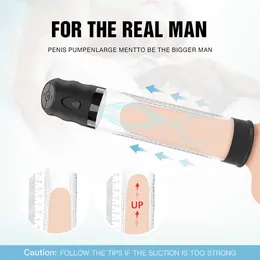 Pump Toys Electric Penis Sex Vakuum för män MAN MALLBATOR Förstoring Enhancer Extender Penile Dick Massager Ring 1125