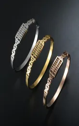 Zmfashion Vintage Chinese Abacus Bangles Goldplated rostfritt stålpärlor kan glida armband smycken för kvinnor män gåvor ba1928319