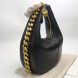 Stella Mccartney Frayme Medium Zipped Shoulder Bag Small Leather Lady Hobo Bags With Handbag Luxury Designer Black Gold Medall Purse66