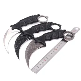 Counter-Strike Csgo Karambit Knife CS Go Rostfritt stålficka överlevnad Kniv camping EDC Tools Fixed Blade Claw Knives311g