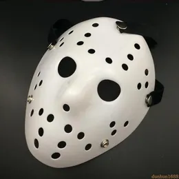 Halloween White Porous Men Mask Jason Voorhees Freddy Horror Movie Hockey Scary Masks For Party Women Masquerade COS257P