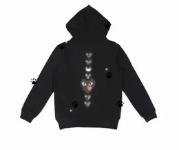 designer Mens Hoodies Com Des Garcons PLAY Sweatshirt CDG Black Multiheart Zip Up Hoodie XL Brand Black New b8NT#