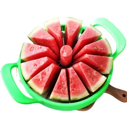 Watermelon Slicer Cutter Fruit & Vegetable Tools Stainless Steel Large Size Sliced Watermelon Cantaloupe Slicer Fruit Divider Kitchen Gadgets