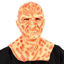 Freddy Krueger Maske Halloween Film A Nightmare On Elm Street Terror Party Cosplay Kostüm Requisiten Horror Latex Kopfbedeckung Q08062592