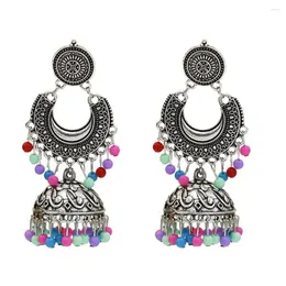 Kolczyki Dangle India Jhumka Metal Fringe Women Dame Domin Cead Pendant Hippie Tripe Egypt Nepal Gypsy Oorbellen żeńska biżuteria