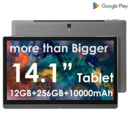 Newest 14.1 Inch Large Screen Tablet Pc MTK6797 Deca-Core 12 256GB 1920 1080 IPS Bluetooth WiFi Android 12 Tab Mediapad Laptop