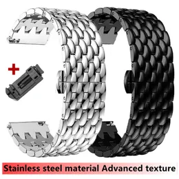 Watch Bands Stainless Steel Bands 20MM 22MM Strap For Galaxy Watch4 42MM watch 5 4044 Gear S23 For Huawei p 4m Bracelet 230411