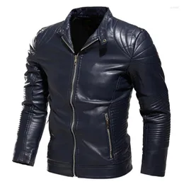 Jaquetas masculinas de couro falso casacos homens inverno velo motocicleta jaqueta masculina roupas casuais casaco impermeável motociclista