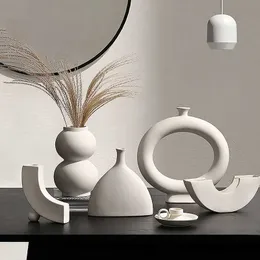 Vasen Keramikvase Nordic Home Decor Raumdekoration Kerzenhalter Blumentopf Dekoration Desktop Art Blumenvasen Dropshipping P230411