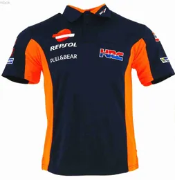 Men's T-Shirts HRC Repsol For Honda Polo Shirt Motocross Team Racing T-shirt Motorcycle ATV Bike Riding Cotton Polo shirts 3M412