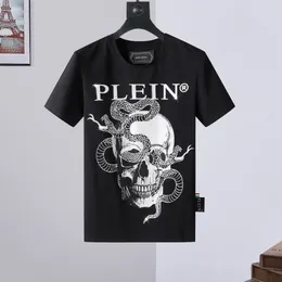 Pleinxplein pp 남자 티셔츠 오리지널 디자인 여름 셔츠 plein 티셔츠 pp 면화 모조 다이아몬드 두개골 패턴 셔츠 짧은 슬리브 772 컬러