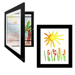 Picture Frames Kids Artwork Frame Opening and Changeble Display för barn som ritar förvaring Hanging Art Decor 230411
