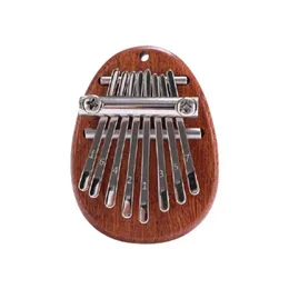 Party Favor 8 Key Mini Wood Crystal Thumb Piano Finger Percussion Instrument Pocket Keyboard Portable Children's Holiday Gift3052