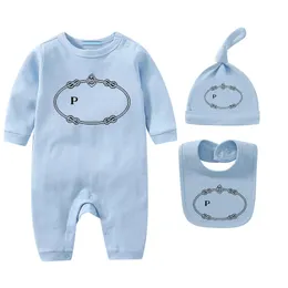 Designer nyfödda spädbarn bodysuit p designers baby rompers kläder set 100% bomull romper pojke flickor kläder barn onesies jumpsuits