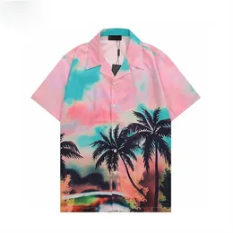 Män designer skjortor sommar shoort hylsa casual skjortor mode lösa polos strandstil andningsbara tshirts tees klädkq32