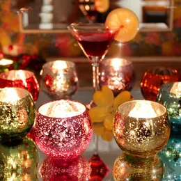 Ljusstakar glas färgglad hållare kopp gåva bröllop nordisk vintage liten storlek bord bougeoir en verre hem dekoration