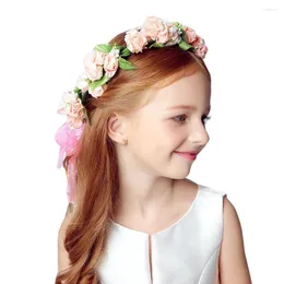 Hårtillbehör Tiaras Crown Garland Kvinnlig Bride Wreath Headbonad Bridesmaid Wear Head Flower Children's Travel Vacation Gift